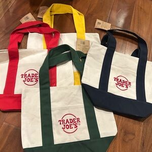 Trader Joe's MiNI complete set Canvas Tote Bags Set